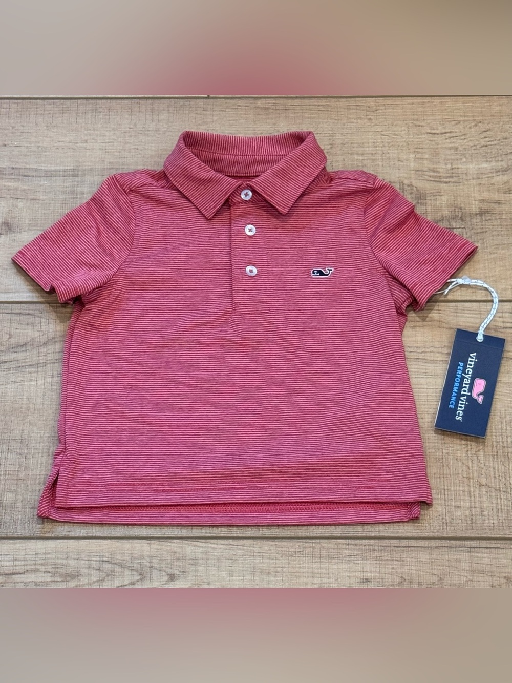Vineyard Vines Sankaty Performance Polo Lighthouse Red 2T NWT